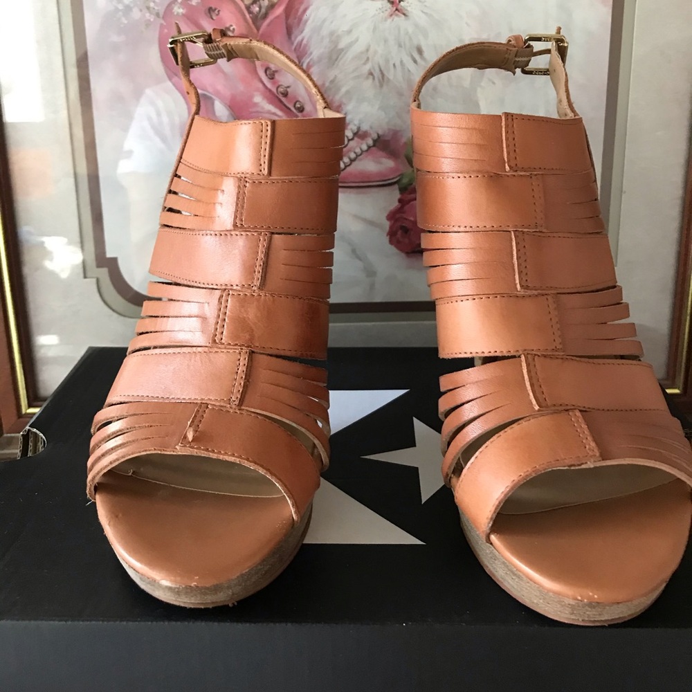 Franco Sarto brown Leather Sandals